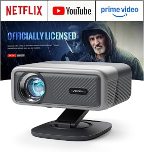[Now with Netflix & 4000 ANSI] 4K Projector with WiFi and Bluetooth,TOF Real-Time Auto