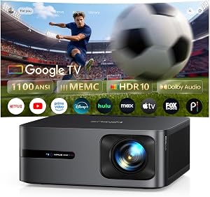 WiMiUS G2 Official Google TV Projector, 4K Supported, Real 1100 ANSI, MEMC, HDR10, 30W Dol